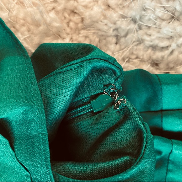 Green One Shoulder Ruffle Mini-Dress - Picture 5 of 7